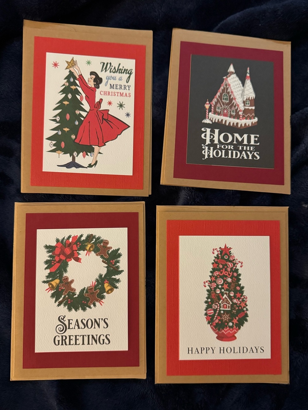 Retro inspired Christmas card set